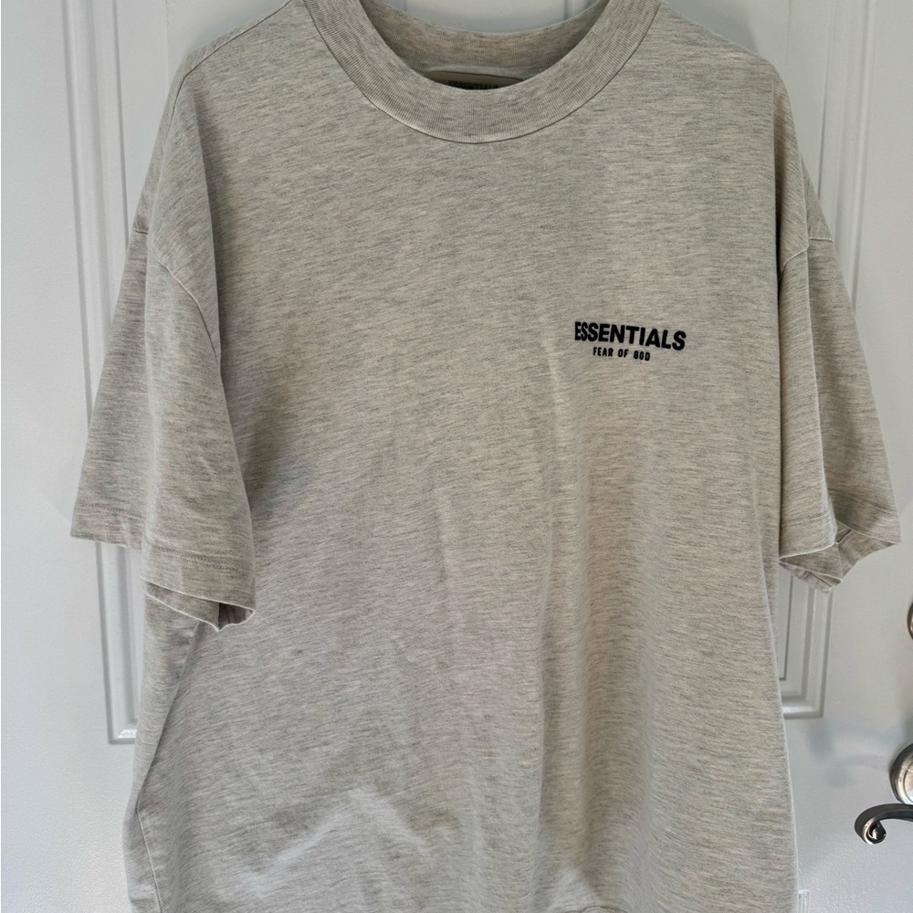 ESSENTIALS Fear of God Oversized Jersey Crewneck Gray T-Shirt